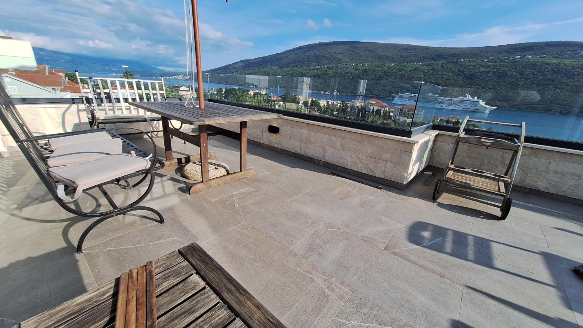 Porto Vista Penthouse Kumbor Apartman Kültér fotó